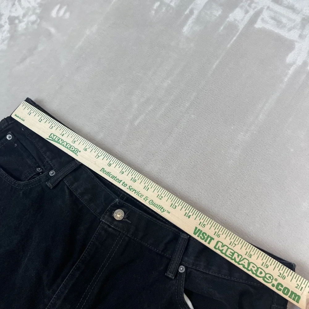Levis 505‎ Jeans Mens 44x30 Black Faded Straight Leg Workwear Americana Grunge